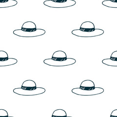 hat seamless pattern illustration vector