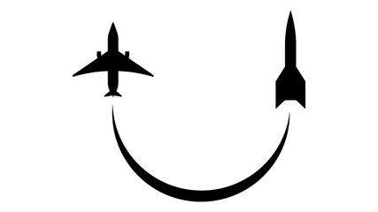 Rocket logo vector design. Rocket icon. Space icon, space logo, plane icon