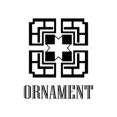 Geometric ornamental retro vintage deco art logo for design and decoration. Vintage retro ornamental art deco design. Retro art for beautiful design.