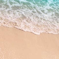 Fototapeta na wymiar Wave on the sandy shore