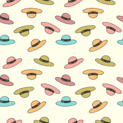 hat seamless pattern illustration vector