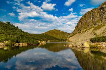 Naklejka na ściany i meble Rohace mountain lake. Slovakia