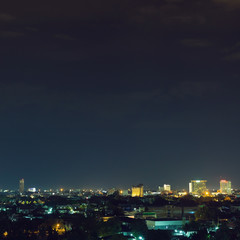 Obraz premium landscape city night with dramatic moody dark sky