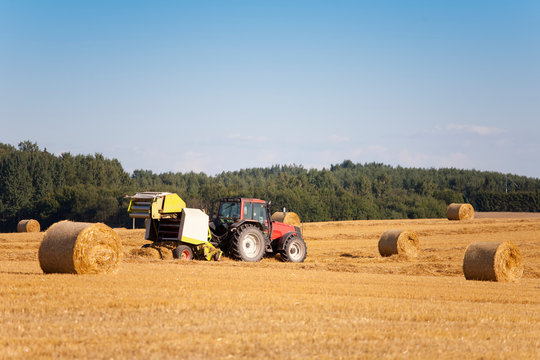 Tractor Harvesting Hay