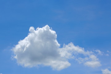 white cloud on clear blue sky