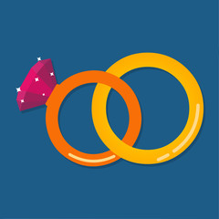 wedding rings vector symbol illustration