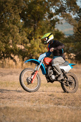 Fototapeta na wymiar motocross bike riding education