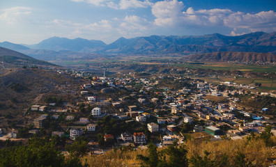 Outdoor landscapes of Albania. Summertime travel. Beautiful sunny weather. Summer holidays.