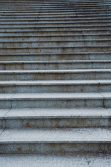 empty old staircase weathered exterior