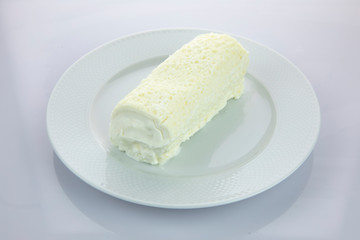 honey & cream isolated on white backgroud