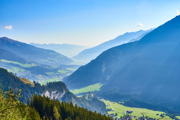 Valley of Krimml in Austria, next to Krimmler Waterfalls