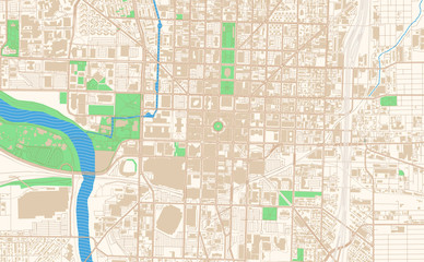 Indianapolis Indiana printable map excerpt