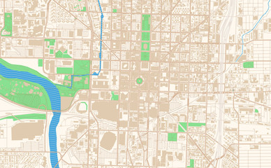 Naklejka premium Indianapolis Indiana printable map excerpt