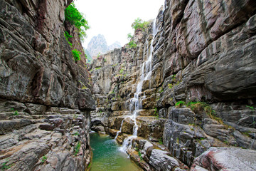 Yuntai mountain streams waterfall scenery, jiaozuo city, China