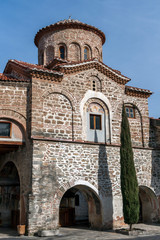 Fototapeta na wymiar Medieval Buildings in Bachkovo Monastery Dormition of the Mother of God, Bulgaria