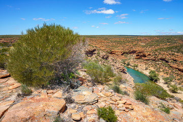 Hiking natures window loop trail, kalbarri national park, western australia 5