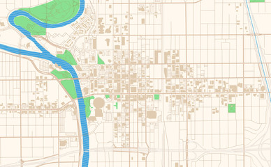 Wichita Kansas printable map excerpt