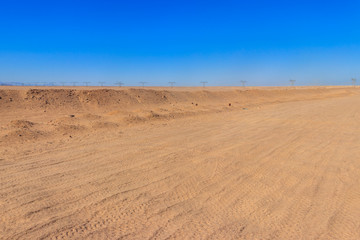 Fototapeta na wymiar View of Arabian desert near Hurghada, Egypt