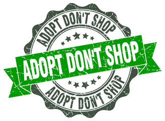 adopt don't shop stamp. sign. seal