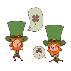 leprechauns with speech bubble avatar character