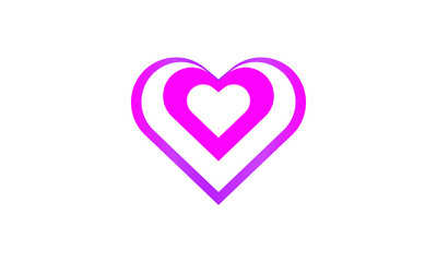 Fototapeta na wymiar gradient style heart love vector icon