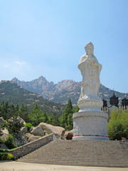 guanyin bodhisattva white marble sculpture park, Qingdao city, shandong province, China
