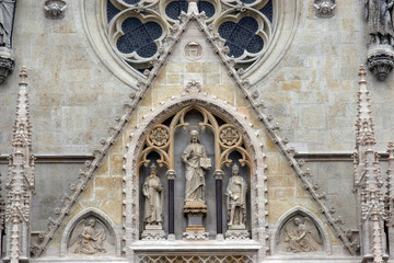 Fototapeta premium Entrance portal of the Zagreb cathedral