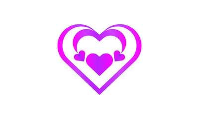 gradient style heart love vector icon