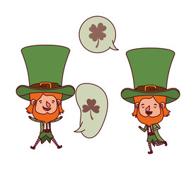leprechauns with speech bubble avatar character