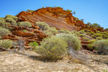 hiking natures window loop trail, kalbarri national park, western australia 1