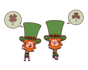 leprechauns with speech bubble avatar character