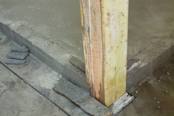 cement concrete floor in construction site industry