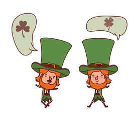 leprechauns with speech bubble avatar character