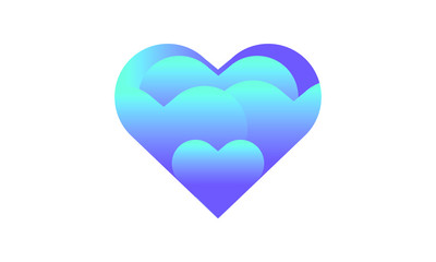gradient style heart love vector icon