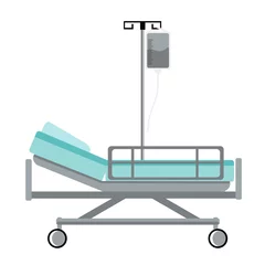 Hospital bed. Vector illustration. © Julia Shamayaeva