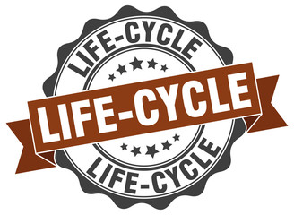 Obraz premium life-cycle stamp. sign. seal