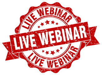 Fototapeta premium live webinar stamp. sign. seal