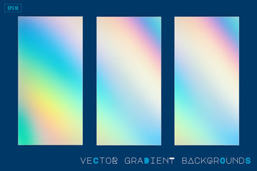Abstract soft gradient pink vector blurred backgrounds. Modern screen design for mobile app