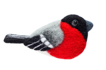  Bullfinch toy made of wool
