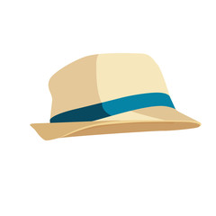 Panama hat. Vector illustration.