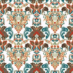 Plaid mouton avec motif Tuiles marocaines Motif floral sans couture vintage. Papier peint baroque classique. fond vectorielle continue