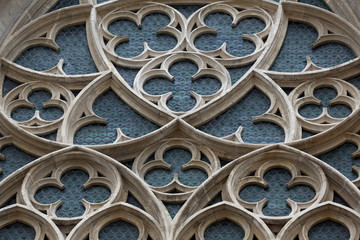 Rose window of Minoriten kirche in Vienna, Austria 