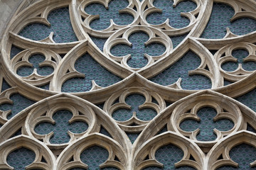 Rose window of Minoriten kirche in Vienna, Austria 