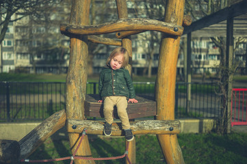 Little toddler at the playground