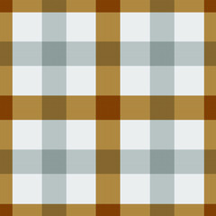 Seamless plaid tablecloth pattern background, light brown, vector illustration