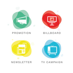 ADVERTISING AND PROMO ICON SET