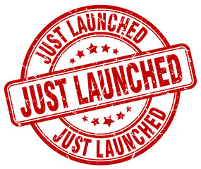 just launched red grunge round vintage rubber stamp