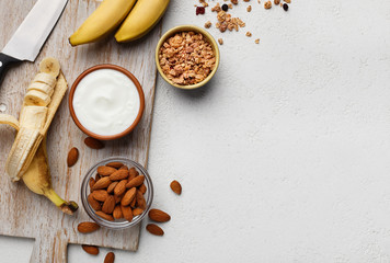 Homemade breakfast recipe concept