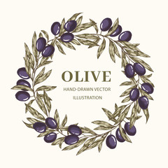 Wreath with olive branches