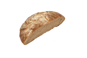 Dark bread on isolated white background